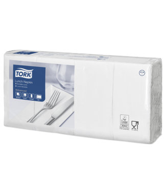 Tork Tork tissue servet 33x33cm 2-laags 1/8-vouw wit 10x200