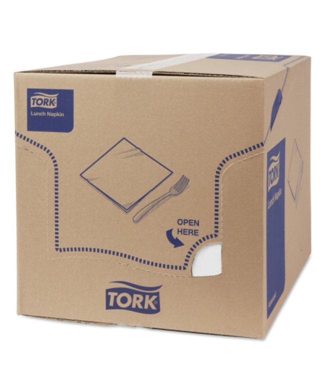 Tork tissue servet 33x33cm 2-laags 1/8-vouw wit 10x200