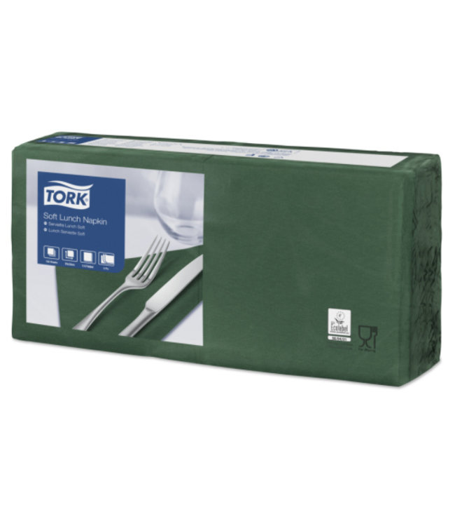 Tork tissue servet 33x33cm 3-laags 1/4-vouw mountain pine green 10x150