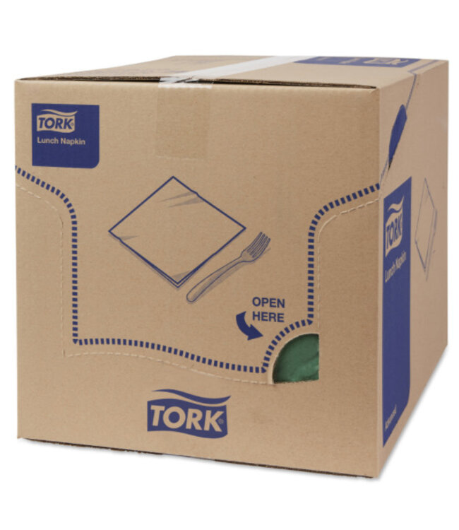 Tork tissue servet 33x33cm 3-laags 1/4-vouw mountain pine green 10x150