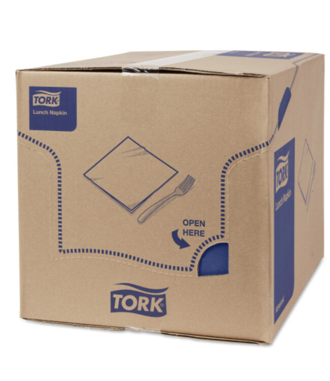 Tork tissue servet 33x33cm 3-laags 1/8-vouw midnight blue 10x150