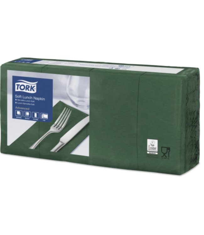 Tork tissue servet 33x33cm 3-laags 1/8-vouw mountain pine green 10x150