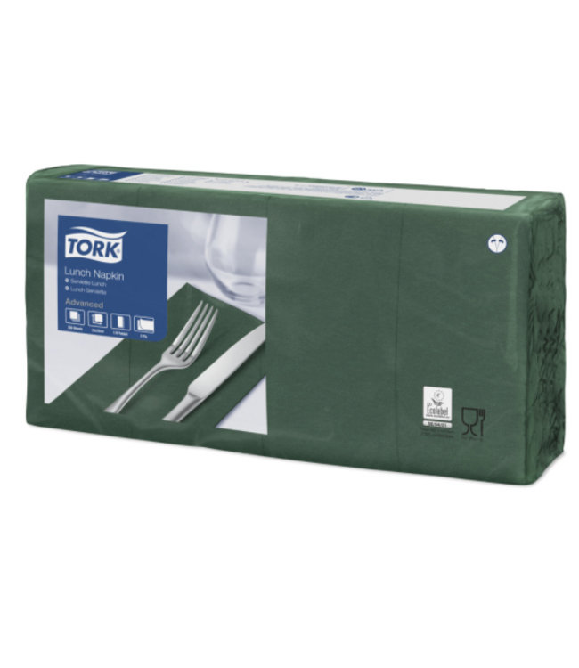 Tork tissue servet 33x33cm 2-laags 1/8-vouw mountain pine green 10x200
