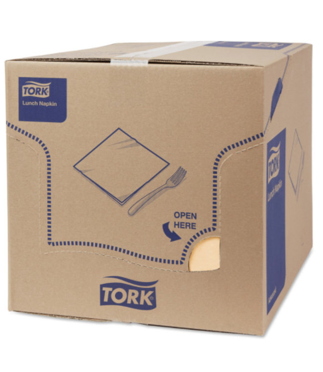 Tork tissue servet 33x33cm 2-laags 1/8-vouw cream 10x200