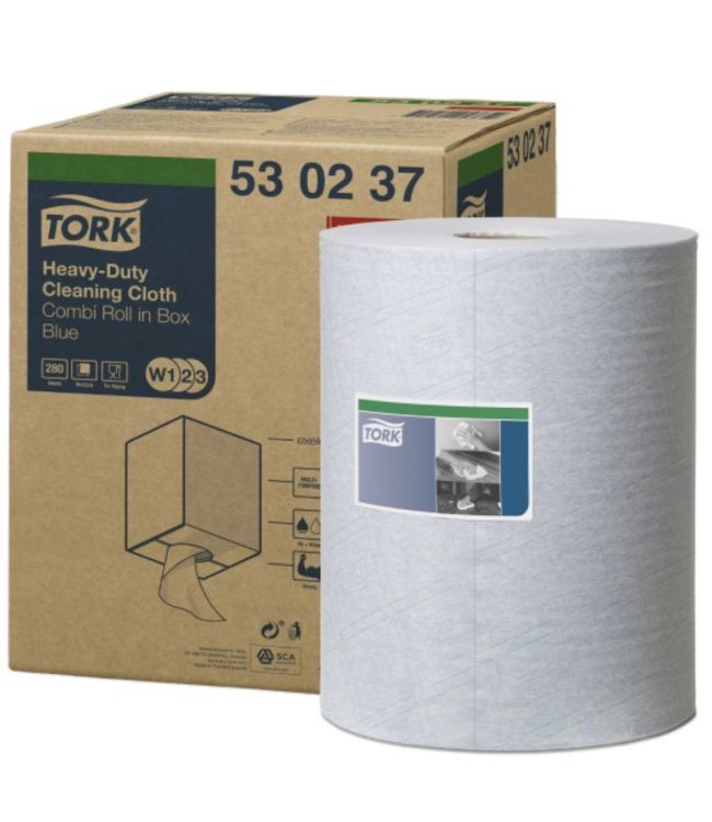 Tork Heavy-Duty Combi Rol Reinigingsdoek Blauw W1/W2/W3