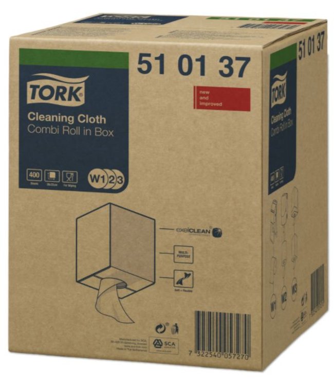 Tork Cleaning Combi Rol Reinigingsdoek W1/W2/W3