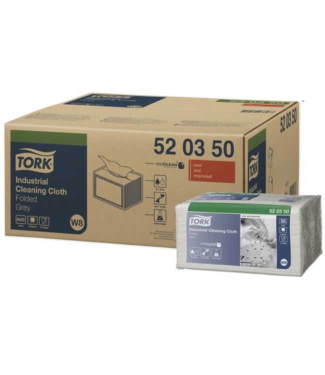 Tork Industrial  Gevouwen Reinigingsdoek Grijs W8