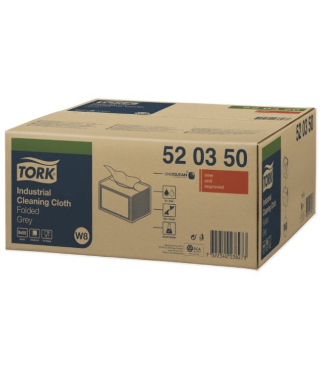 Tork Industrial  Gevouwen Reinigingsdoek Grijs W8