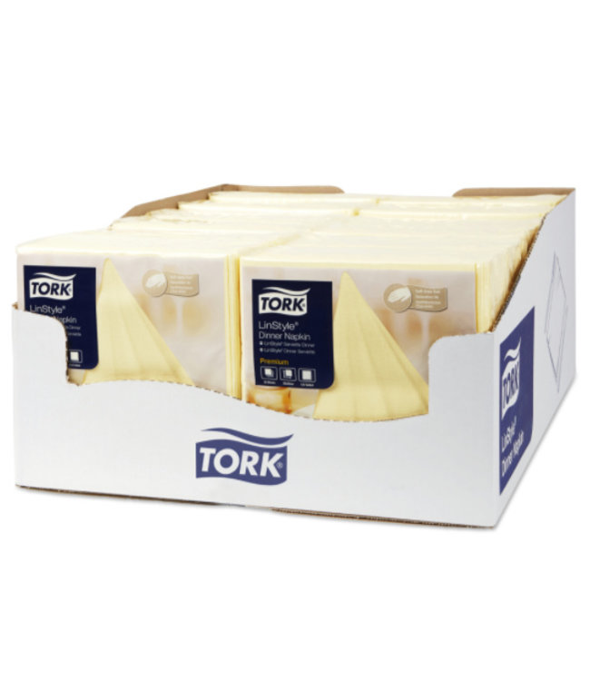 Tork LinStyle® servet 39x39cm 1/4-vouw champagne 12x50