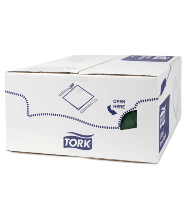 Tork LinStyle® servet 39x39cm 1/4-vouw mountain pine green 12x50