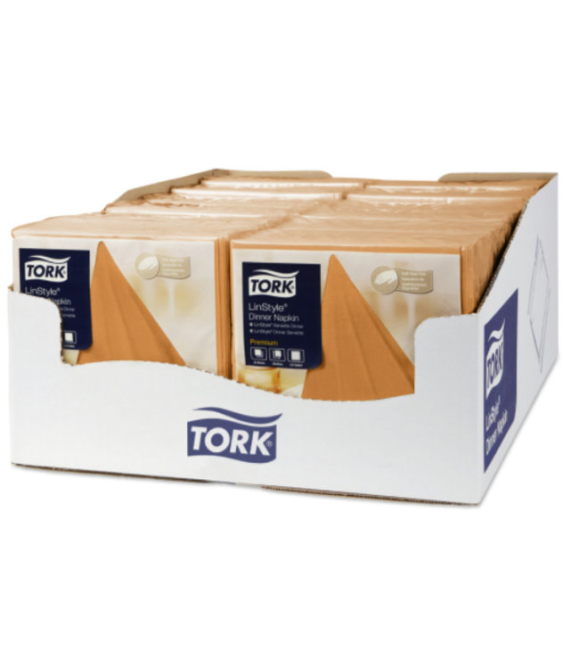 Tork LinStyle® servet 39x39cm 1/4-vouw orange 12x50