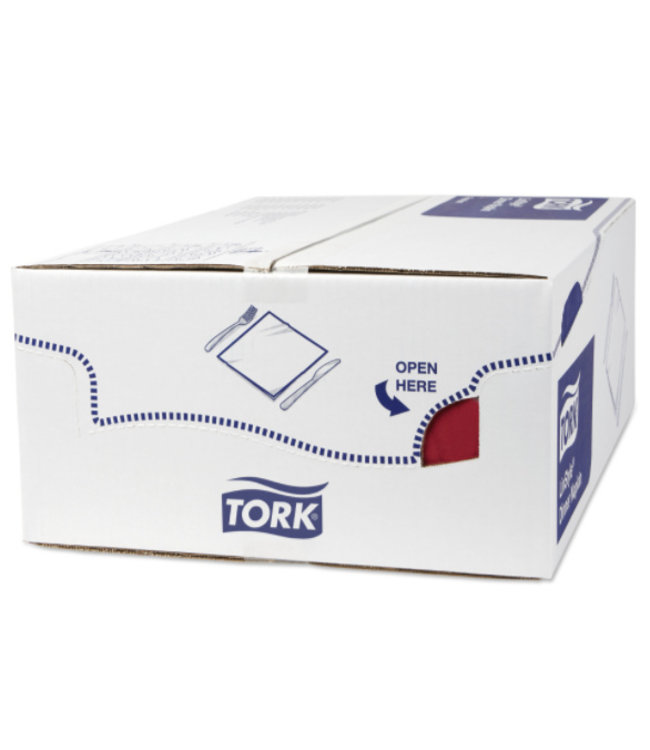 Tork LinStyle® servet 39x39cm 1/4-vouw burgundy 12x50