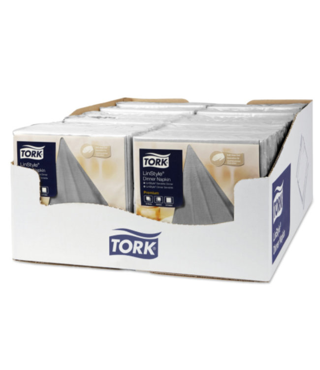 Tork LinStyle® servet 39x39cm 1/4-vouw grijs 12x50
