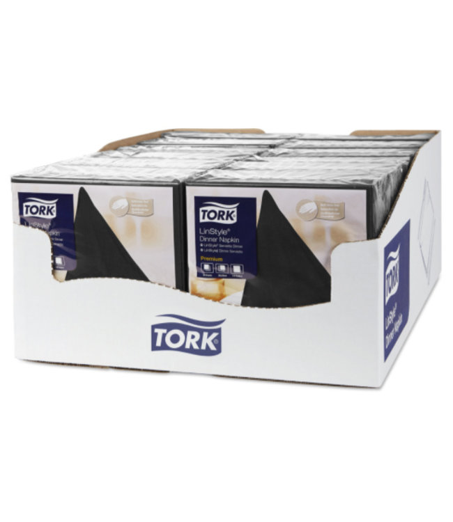 Tork LinStyle® servet 39x39cm 1/4-vouw zwart 12x50