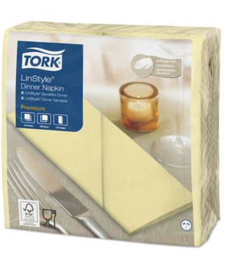Tork Tork LinStyle® servet 39x39cm 1/8-vouw champagne 12x50