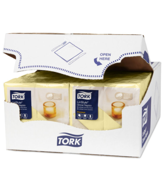 Tork LinStyle® servet 39x39cm 1/8-vouw champagne 12x50