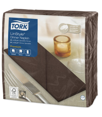 Tork Tork LinStyle® servet 39x39cm 1/8-vouw cocoa 12x50