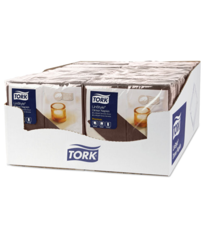 Tork LinStyle® servet 39x39cm 1/8-vouw cocoa 12x50
