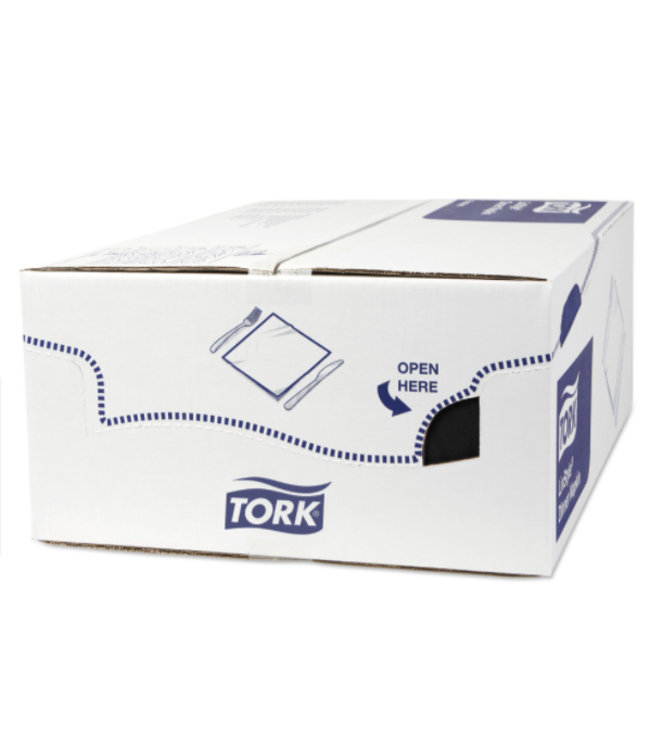 Tork LinStyle® servet 39x39cm 1/8-vouw zwart 12x50