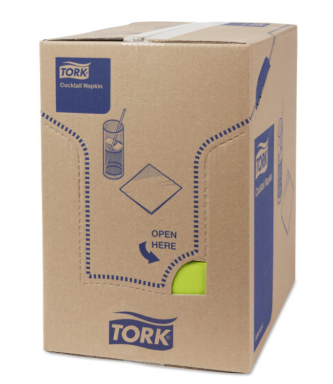 Tork tissue servet 23x23cm 2-laags 1/4-vouw pistachio 10x300