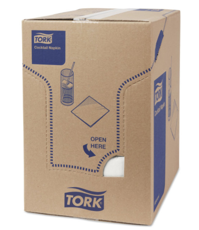 Tork tissue servet 23x23cm 2-laags 1/4-vouw wit 10x300