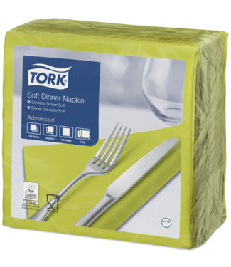 Tork Tork tissue servet 39x39cm 3-laags 1/4-vouw pistachio 12x100