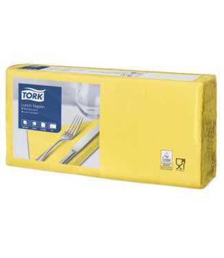 Tork Tork tissue servet 33x33cm 2-laags 1/4-vouw passion yellow 10x200