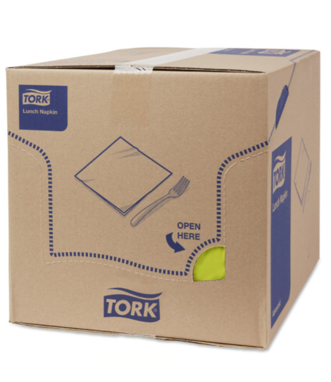 Tork tissue servet 33x33cm 2-laags 1/4-vouw pistachio 10x200