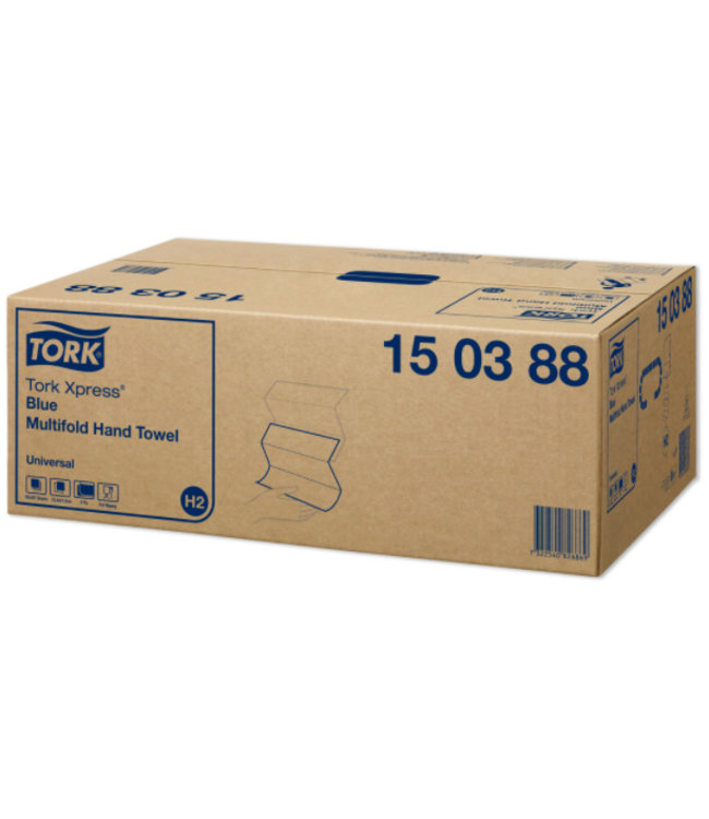 Tork Xpress® Zachte Multifold Handdoek 2-laags Blauw H2 Premium