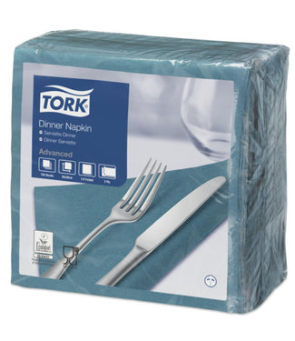 Tork Tork tissue servet 39x39cm 2-laags 1/4-vouw Blue Green 12x150