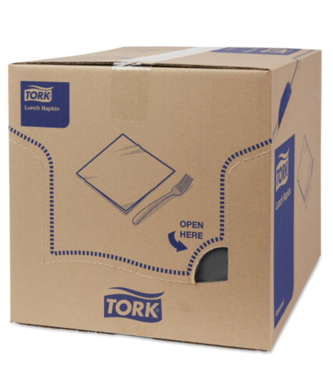 Tork tissue servet 33x33cm 3-laags 1/4-vouw zwart 10x150