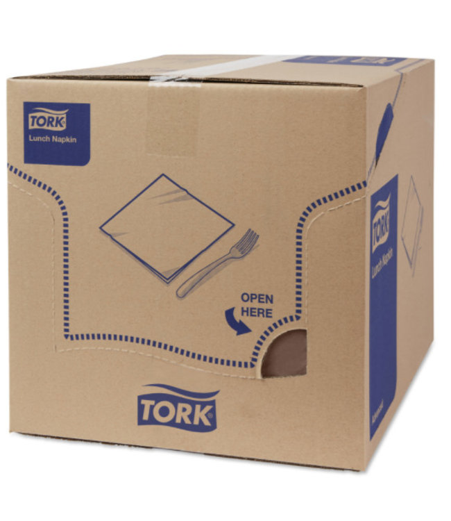 Tork tissue servet 33x33cm 3-laags 1/4-vouw bruin 10x150