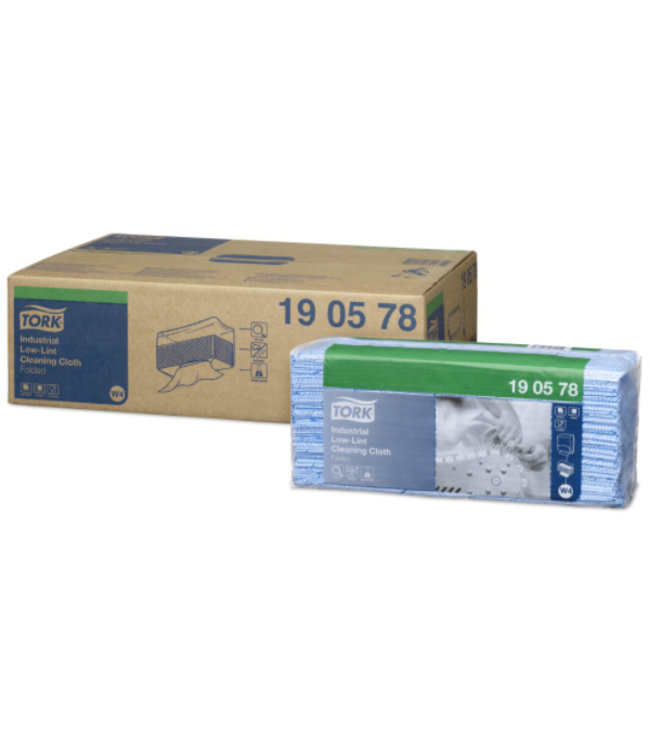 Tork Industrial Low-Lint Gevouwen Reinigingsdoek Blauw W4