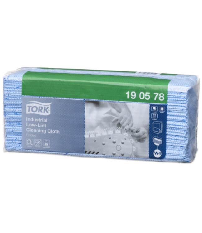 Tork Industrial Low-Lint Gevouwen Reinigingsdoek Blauw W4