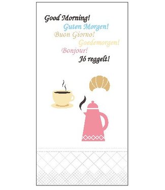 Tork Tork Lunchservet 33x33cm 2-laags 1/8 vouw 10x200 Good morning