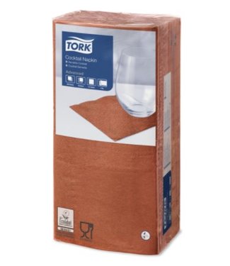 Tork Tork tissue servet 23x23cm 2-laags 1/4-vouw terracotta 10x300