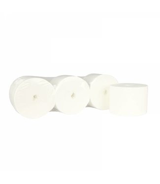 Eigen merk Toiletpapier Kokerloos, 2-laags, cellulose wit, 900 vel, 36 rollen