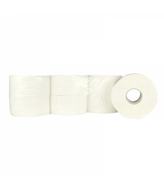 Eigen merk Toiletpapier Jumbo Mini, 12x 180M, 2-laags, cellulose, wit