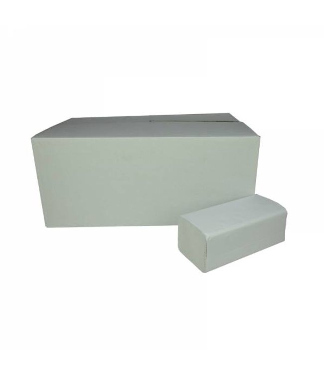 Vouwhanddoekjes Z-vouw, 2-laags, recycled tissue wit, 3200 stuks