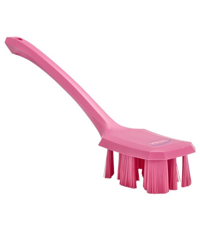 Vikan, Harde afwasborstel Ultra Safe Technology, 400mm, roze