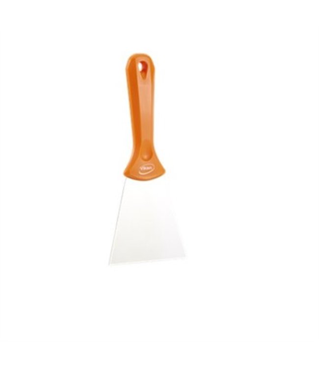 Vikan RVS handschraper breed, 235x100mm, oranje