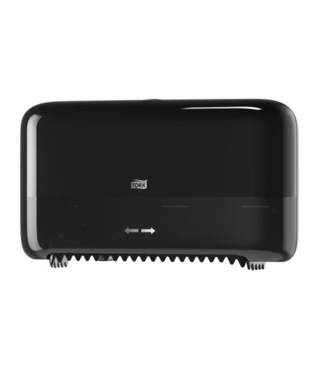 Tork Twin Hulsloos Mid-size Toiletpapier Dispenser Kunststof Zwart T7