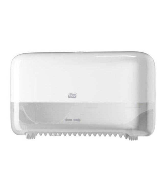 Tork Twin Hulsloos Mid-size Toiletpapier Dispenser Kunststof Wit T7