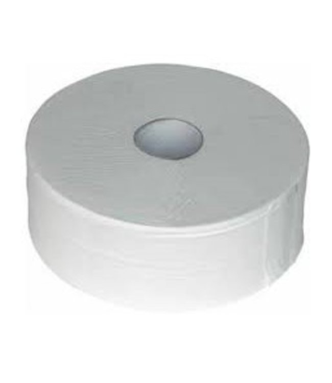 Toiletpapier Jumbo Maxi, 6x 380M, 2-laags, cellulose, wit