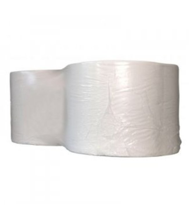 Industrierollen, 1000M, 24cm, 1-laags, cellulose, wit, 2 rollen