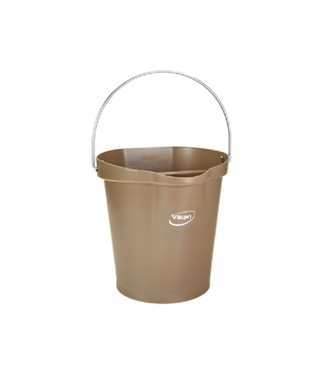 Vikan Hygiëne emmer, 12 liter, bruin