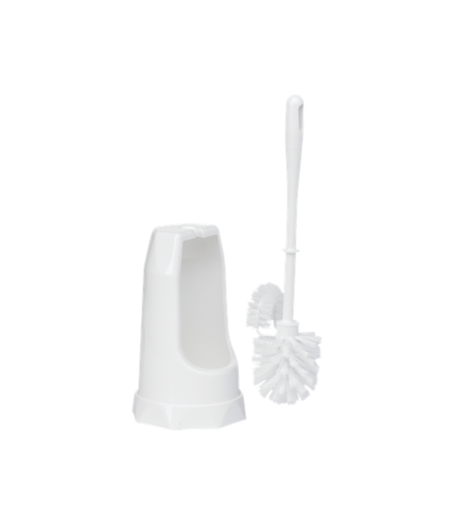 Vikan toiletborstel met houder, wit