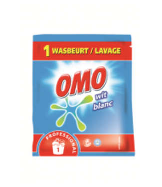 Johnson Diversey Omo Prof. Waspoeder Wit Sachets 100 gram / 1 wasbeurt