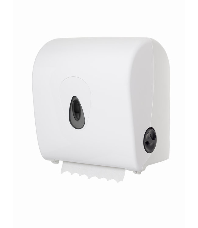 Handdoekroldispenser kunststof wit mini
