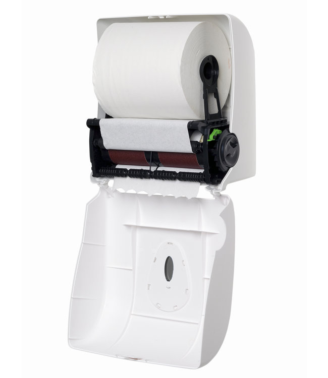 Handdoekroldispenser kunststof wit mini